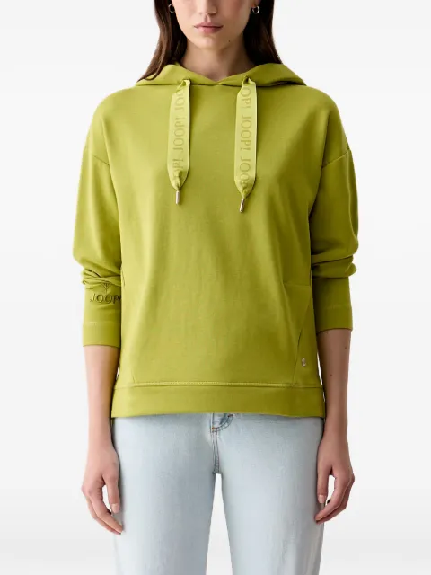 Joop! logo-embroidered drawstring hoodie Green 30032522