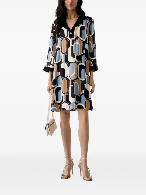 Joseph Ribkoff geometric-print shift dress Blue 263064