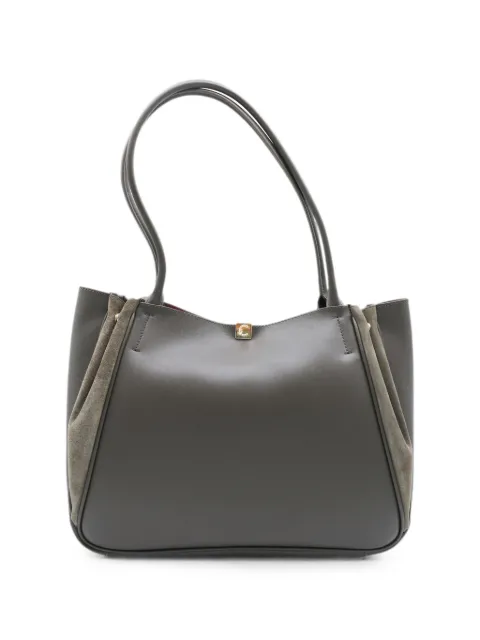 Coccinelle Pansy leather suede-panel tote bag Grey E1V60110101