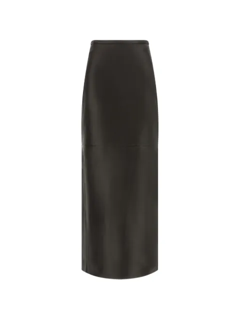 Co high-waisted panelled leather midi skirt Black 3097LPL204