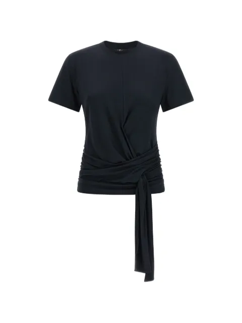 7 For All Mankind twisted ruched T-shirt Black 7NBN0G63U727J