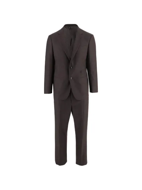 Giorgio Armani virgin-wool suit Brown GM004604TE23860U6141