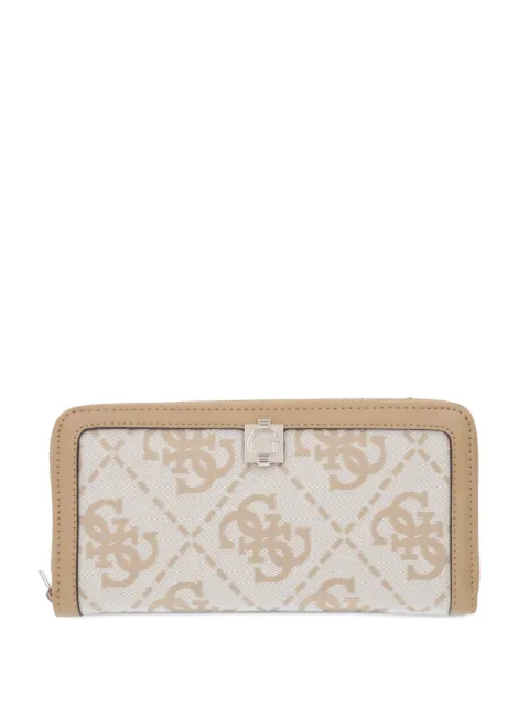 GUESS USA logo-monogram zip-around wallet Neutrals SWJG9755146