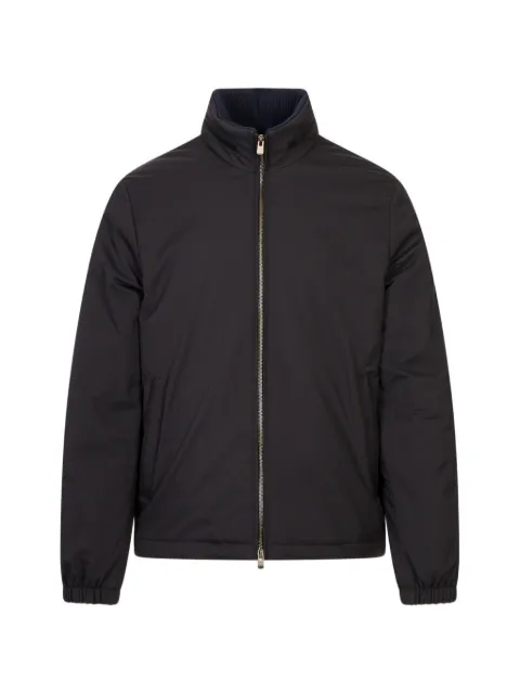 Agnona logo-plaque jacket Black TH12U5XU6020