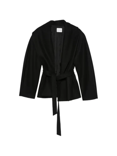 THE ANDAMANE Niki long-sleeve belted jacket Black T202021ATNW057