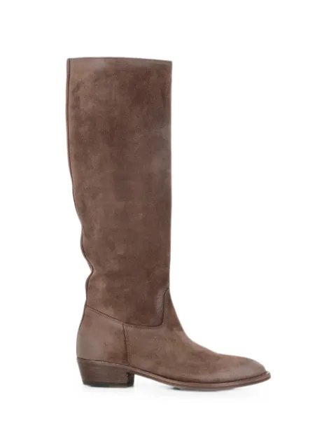 Officine Creative Sonegal knee-high suede boots Brown SONEGALDD005