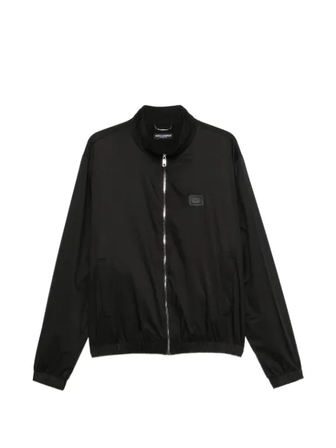 Dolce & Gabbana logo-plaque zip-up jacket Black G9AOFTGK543