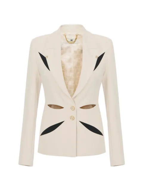 Elisabetta Franchi cut-out single.breasted blazer Neutrals GI19861E2