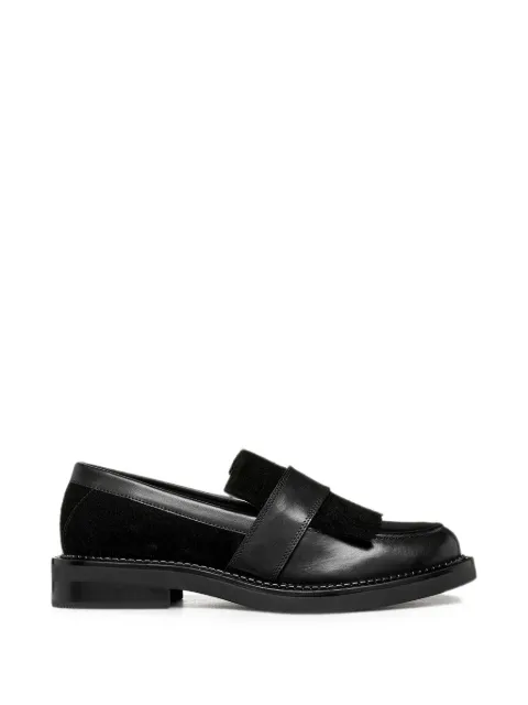 Geox fringed panelled loafers Black D66WYE04323C9999