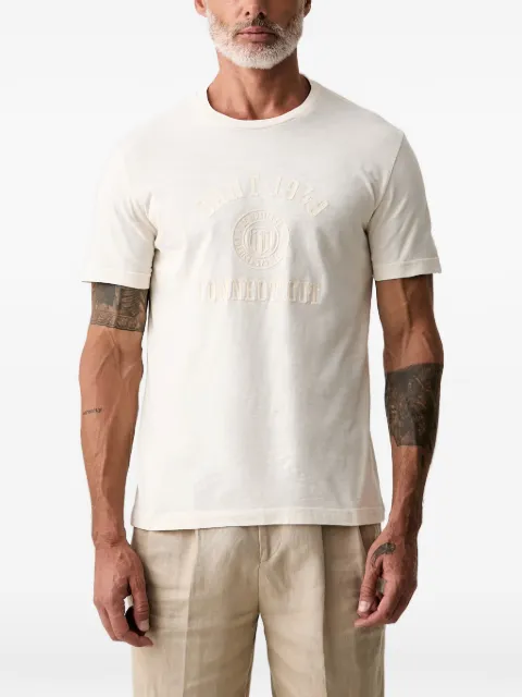 Gant logo-print slub-texture T-shirt Neutrals 2003410