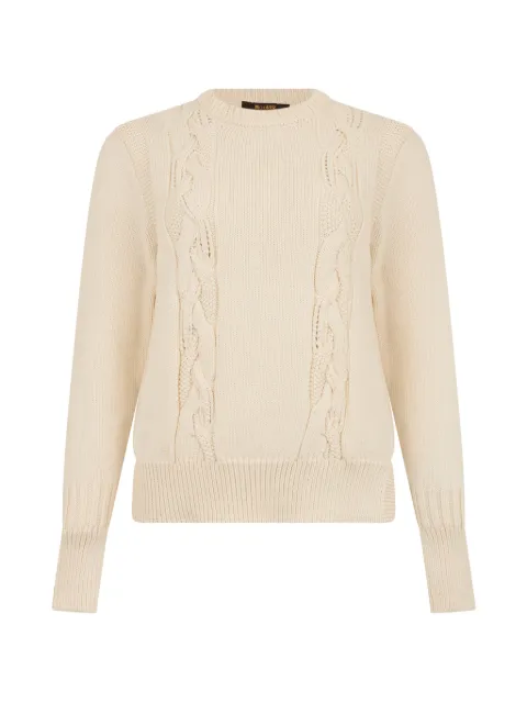 Moorer round-neck sweater White INCANSK