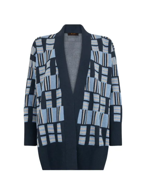 Moorer geometric-pattern cardigan Blue SIMONAABK