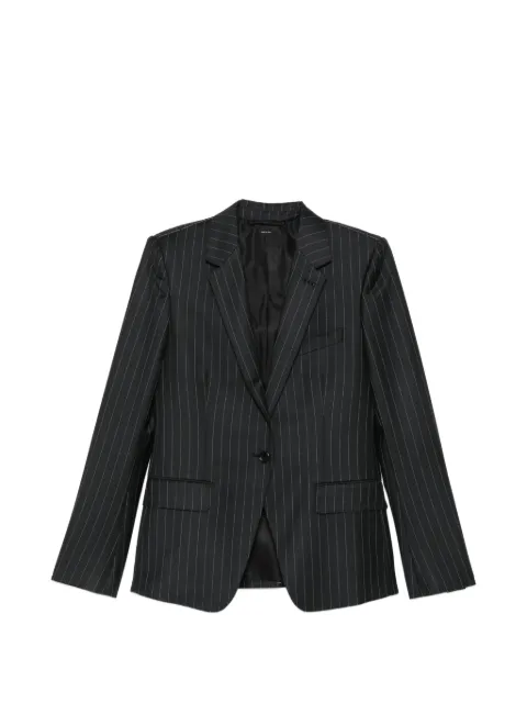 TOM FORD pinstripe-pattern single-breasted blazer Black GI3118FAX1803