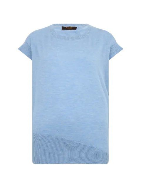 Moorer short-sleeve cashmere sweater Blue GIOIAKBE