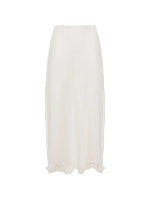 Seen Users Twombly Bloom ruffled midi skirt White SEEN12SKRT02