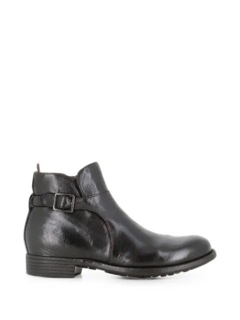 Officine Creative buckle-detail side-zip boots Brown CALIXTE088