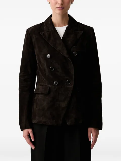 Joop! double-breasted suede jacket Brown 80100673
