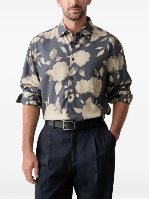 Joop! floral-print long-sleeve shirt Blue 30104048