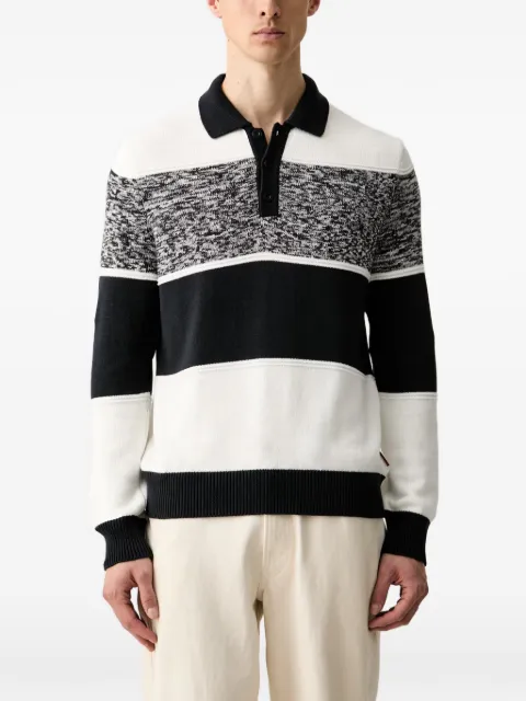 Joop! striped-knit polo sweater Blue 30103133