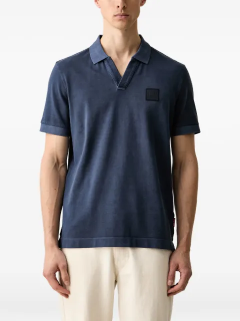 Joop! logo-patch V-neck T-shirt Blue 30103297