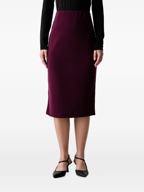 Joseph Ribkoff back-slit midi skirt Red 163083F26