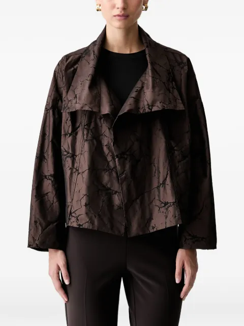 Joseph Ribkoff marble-print draped jacket Brown 263222