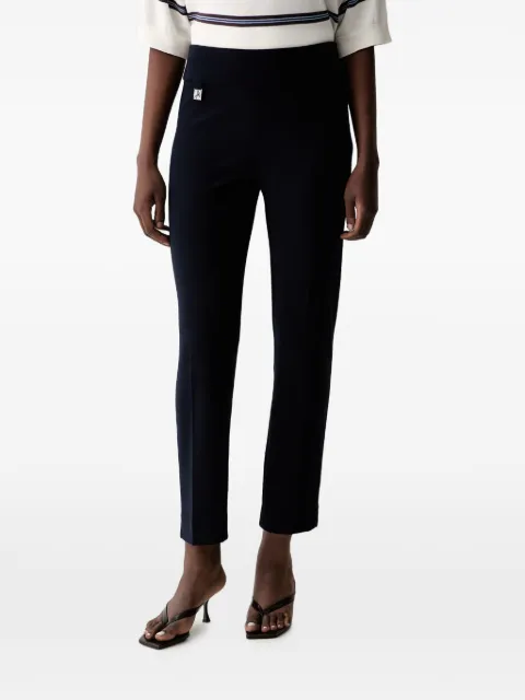 Joseph Ribkoff logo-plaque slim-fit trousers Black 144092CO