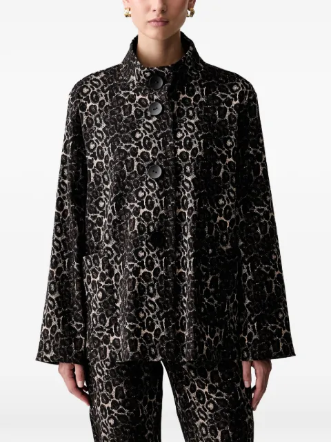 Joseph Ribkoff leopard-print button-up jacket Black 263124