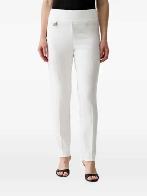 Joseph Ribkoff logo-plaque slim-fit trousers White 144092CO