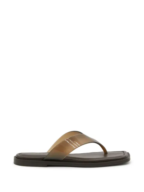 rag & bone transparent-strap square-toe flip-flops Brown RP7926PA17U