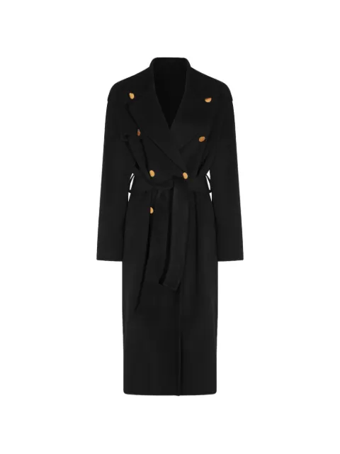 Alberta Ferretti belted double-breasted coat Black 262UA06026659