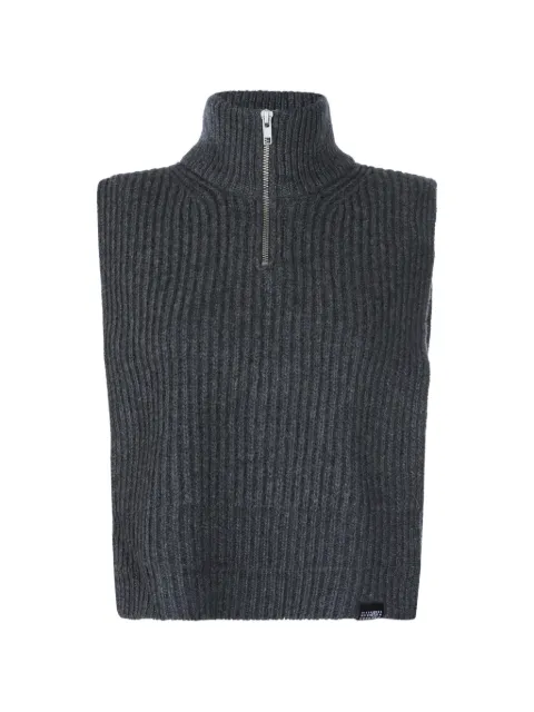 MM6 Maison Margiela ribbed half-zip vest Grey S52TH0062M13285
