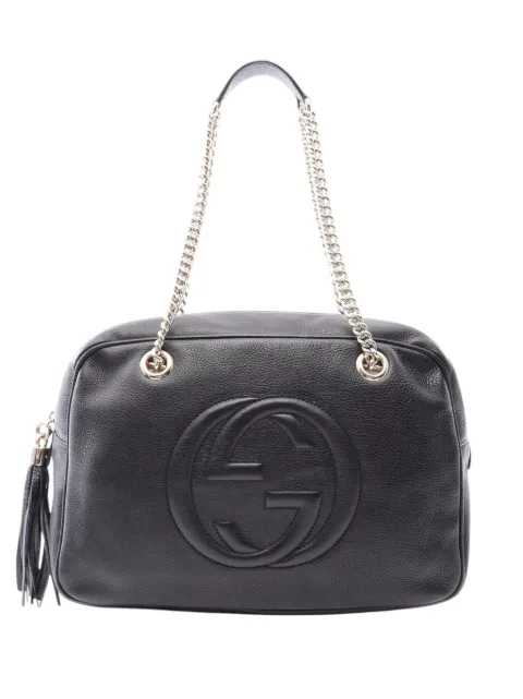 Gucci Pre-Owned 2016-2026 Leather Soho Chain shoulder bag Black QJWKALX9MUA6E9ML