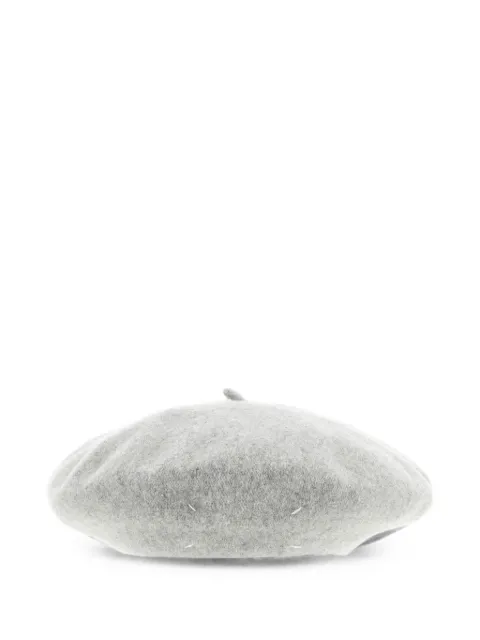Maison Margiela Four Stitches wool beret Grey S50TC0081S6038