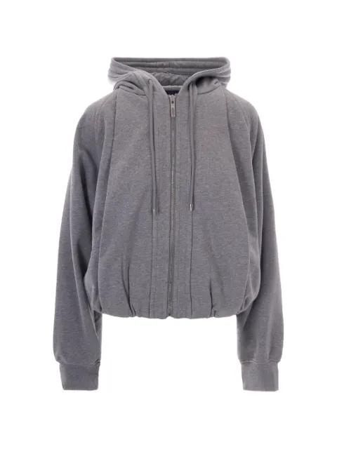 Sportmax zip-up drawstring hoodie Grey 2622926015