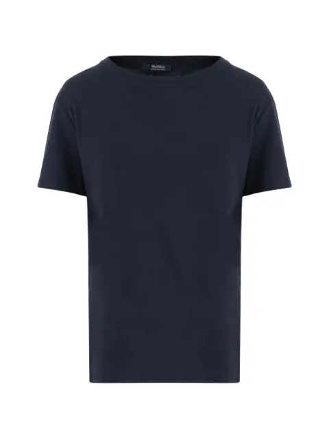 'S Max Mara logo-embroidered T-shirt Blue SMMSEGALE