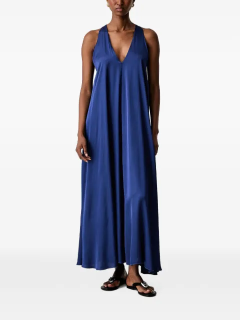 Haveone V-neck racerback maxi dress Blue AWGQ018