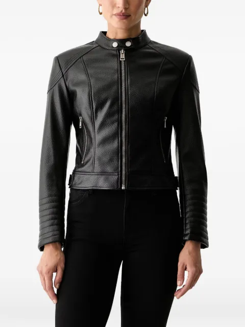 GUESS USA textured-finish panelled jacket Black W6YL25W2914