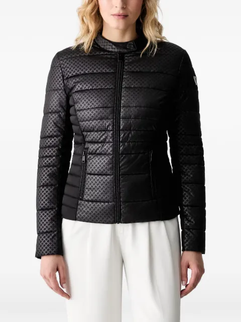 GUESS USA quilted logo-patch puffer jacket Black W6YL16W2891