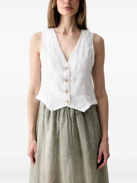 Haveone button-up waistcoat White LVEQ021