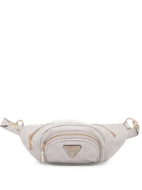 GUESS USA Latona monogram-print logo-plaque belt bag Neutrals TWHB9211080