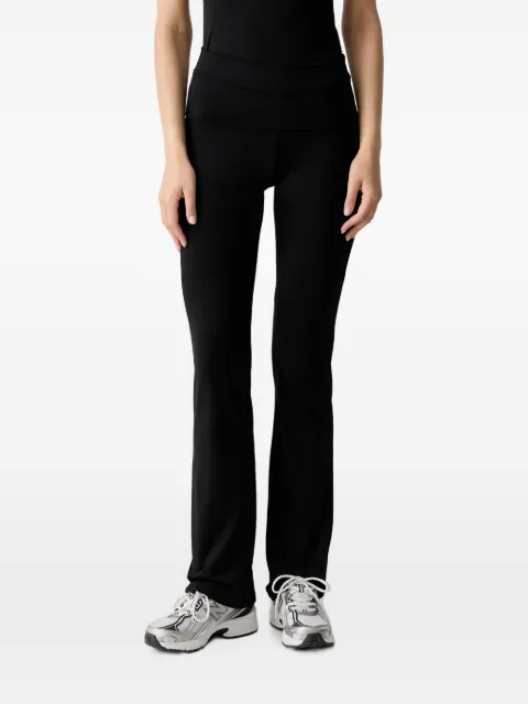 GUESS USA Flare rhinestone-logo leggings Black V6YB24K4713