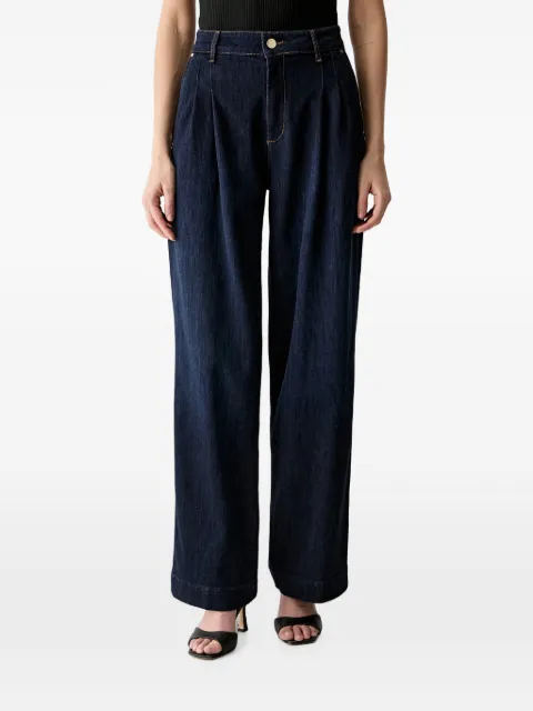 GUESS USA pleated wide-leg jeans Blue W6YAJFD1354