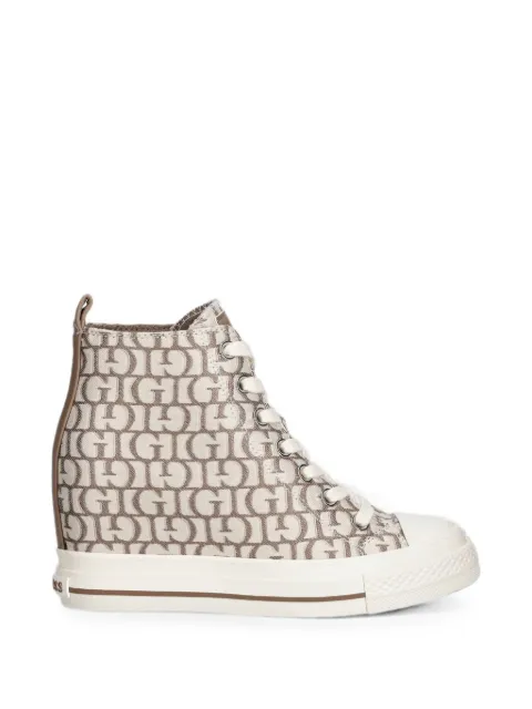 GUESS USA monogram-print lace-up sneakers Neutrals FLTSUNFAL12