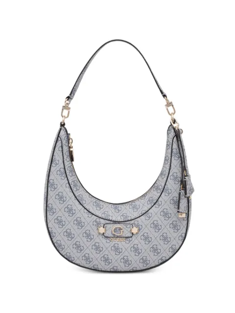 GUESS USA Lindsey logo-print crescent shoulder bag Grey HWSG9749010