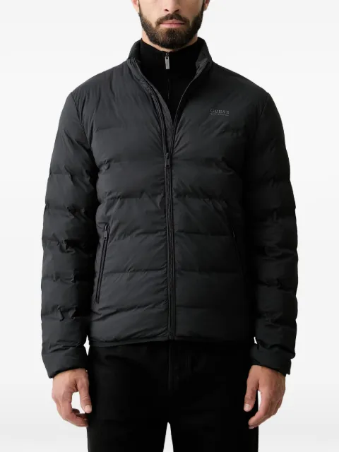 GUESS USA quilted logo-print jacket Black M6RL0IWJ242
