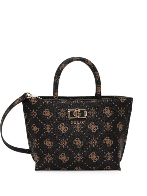 GUESS USA Emelie monogram-print logo-plaque tote bag Black GP992875