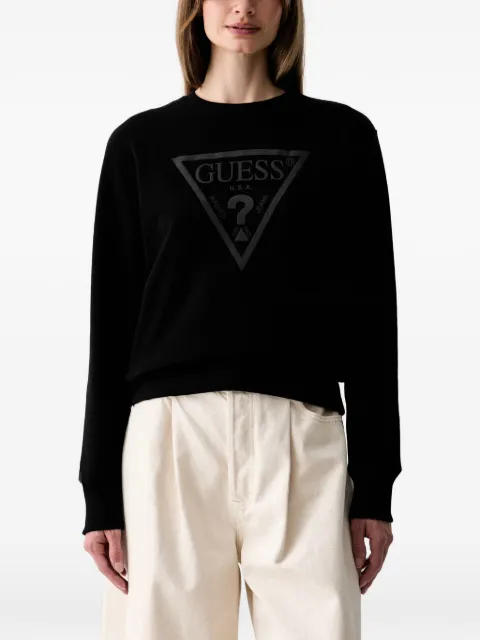 GUESS USA logo-print sweater Black W6YQ04K3858