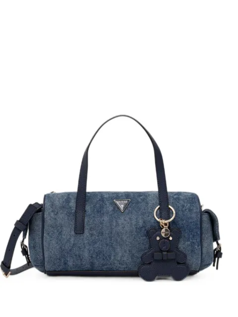 GUESS USA logo-plaque bear-charm tote bag Blue HWDG9930050