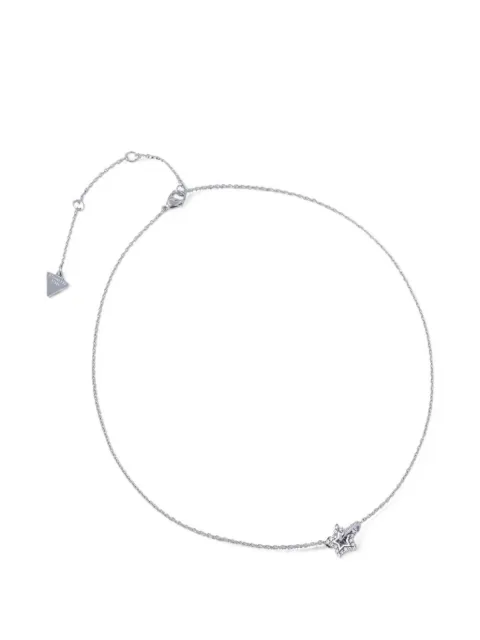 GUESS USA crystal-embellished star-pendant necklace Silver JUBN05537JW
